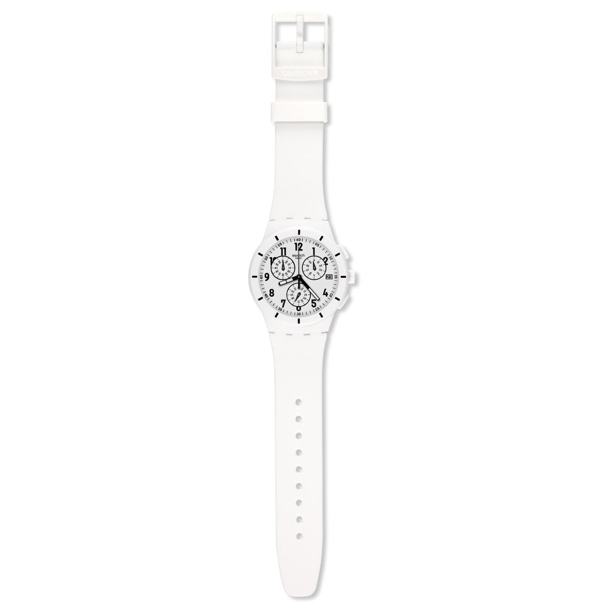 SUSW402 Reloj Swatch Twice Again unisex correa de resina - Resina Blanco