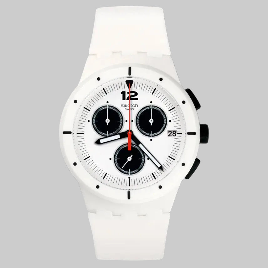 SUSW406 Reloj Swatch Why Again Unisex Silicona Blanco