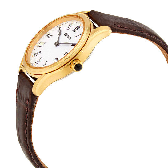 SWR072P1 Seiko de dama pulsera de cuero - Cuero Marrón