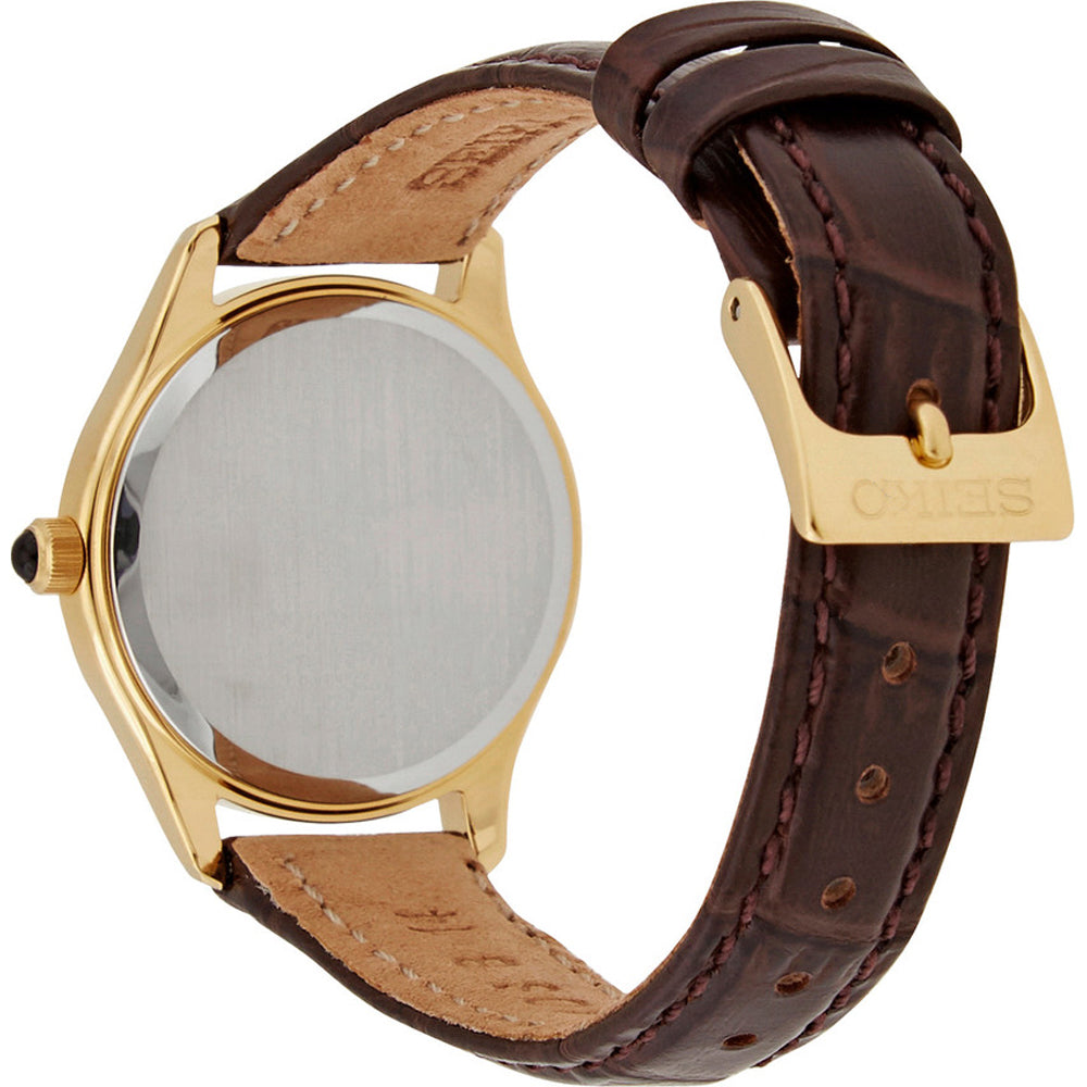 SWR072P1 Seiko de dama pulsera de cuero - Cuero Marrón