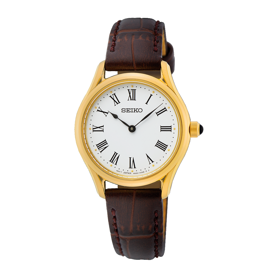 SWR072P1 Seiko de dama pulsera de cuero - Cuero Marrón
