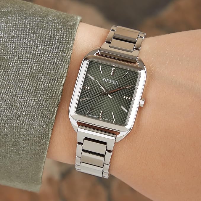 SWR075P1 Reloj Seiko Essentials Mujer Acero Inoxidable Esfera Verde