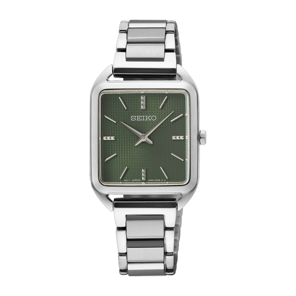 SWR075P1 Reloj Seiko Essentials Mujer Acero Inoxidable Esfera Verde