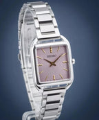 SWR077P1 Reloj Seiko Essentials Dama Acero Inoxidable Esfera Rosa