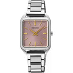 SWR077P1 Reloj Seiko Essentials Dama Acero Inoxidable Esfera Rosa
