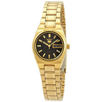 SYM602K1 Reloj Seiko Automatic 5 Mujer Acero Dorado Esfera Negra