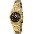 SYM602K1 Reloj Seiko Automatic 5 Mujer Acero Dorado Esfera Negra