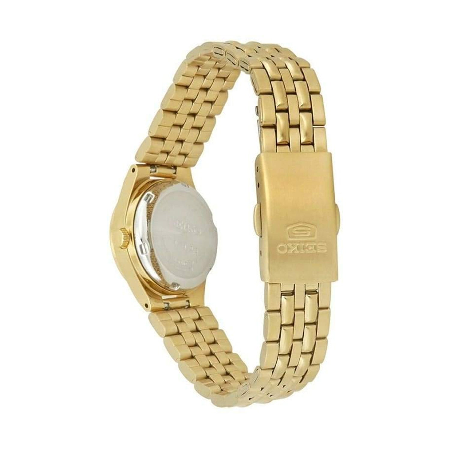 SYMA06K1 Reloj Seiko Automatic 5 Mujer Acero Dorado Esfera Negra