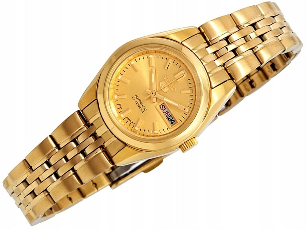 SYMA38K1-5 Reloj Seiko Serie 5 Mujer Acero Dorado