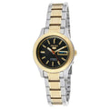 SYMD94K1 Reloj Seiko Automatic 5 Mujer Acero Bicolor Esfera Negra