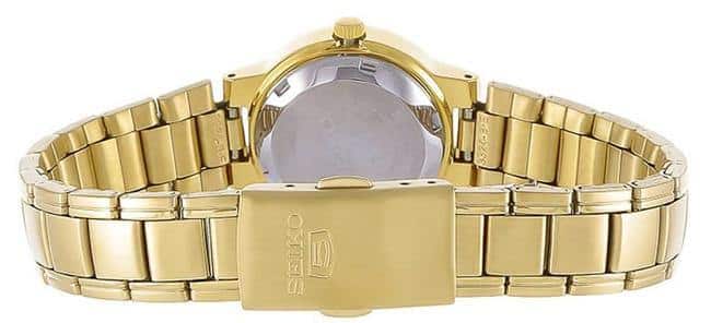 SYMD96K1-5 Reloj Seiko Automatic 5 Mujer Acero Dorado Esfera Negra
