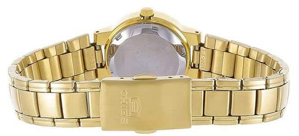 SYMD96K1-5 Reloj Seiko Automatic 5 Mujer Acero Dorado Esfera Negra
