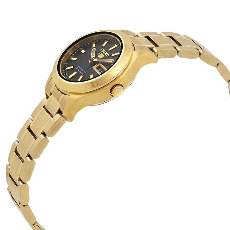 SYMD96K1-5 Reloj Seiko Automatic 5 Mujer Acero Dorado Esfera Negra