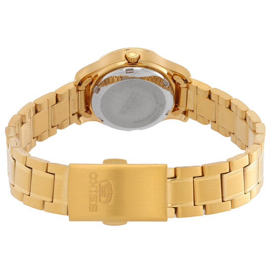SYMD96K1-5 Reloj Seiko Automatic 5 Mujer Acero Dorado Esfera Negra