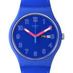 SO29N705 Reloj Swatch Cobalt Disco de hombre pulsera de resina - Resina Azul