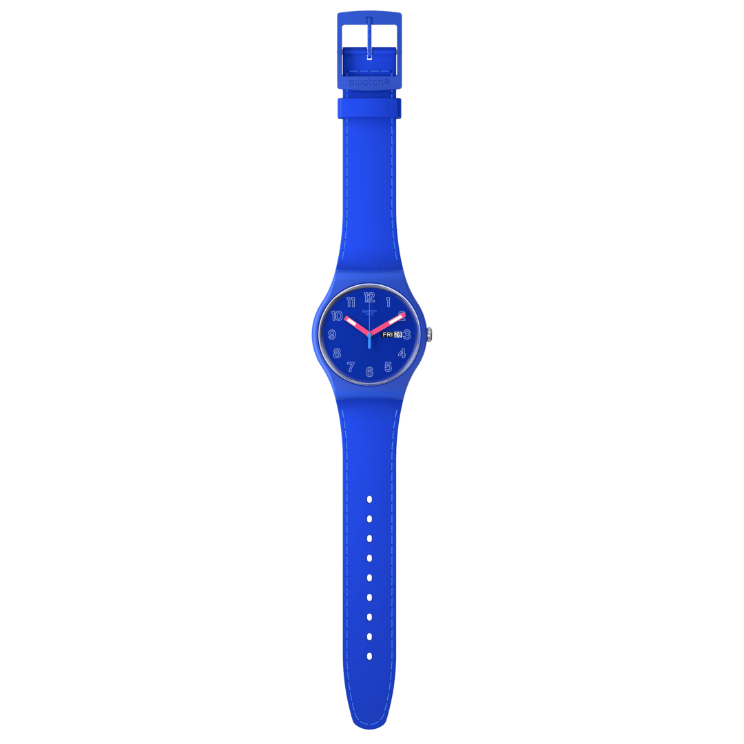 SO29N705 Reloj Swatch Cobalt Disco de hombre pulsera de resina - Resina Azul