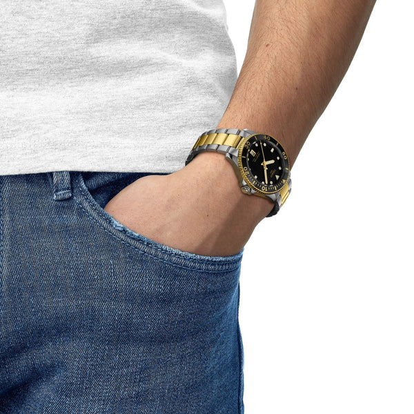 T120.410.22.051.00 Reloj Tissot Seastar 1000 de hombre correa de metal - Acero Inoxidable Bicolor