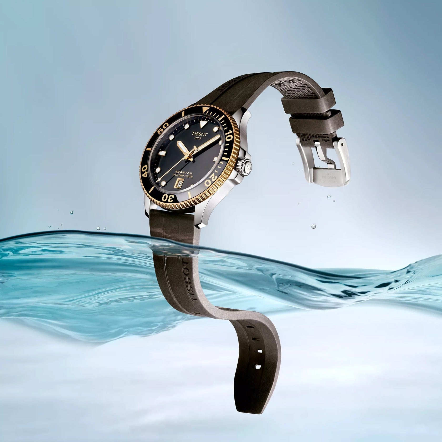 T120.410.27.051.00 Reloj Tissot Seastar 1000 de hombre correa de silicona