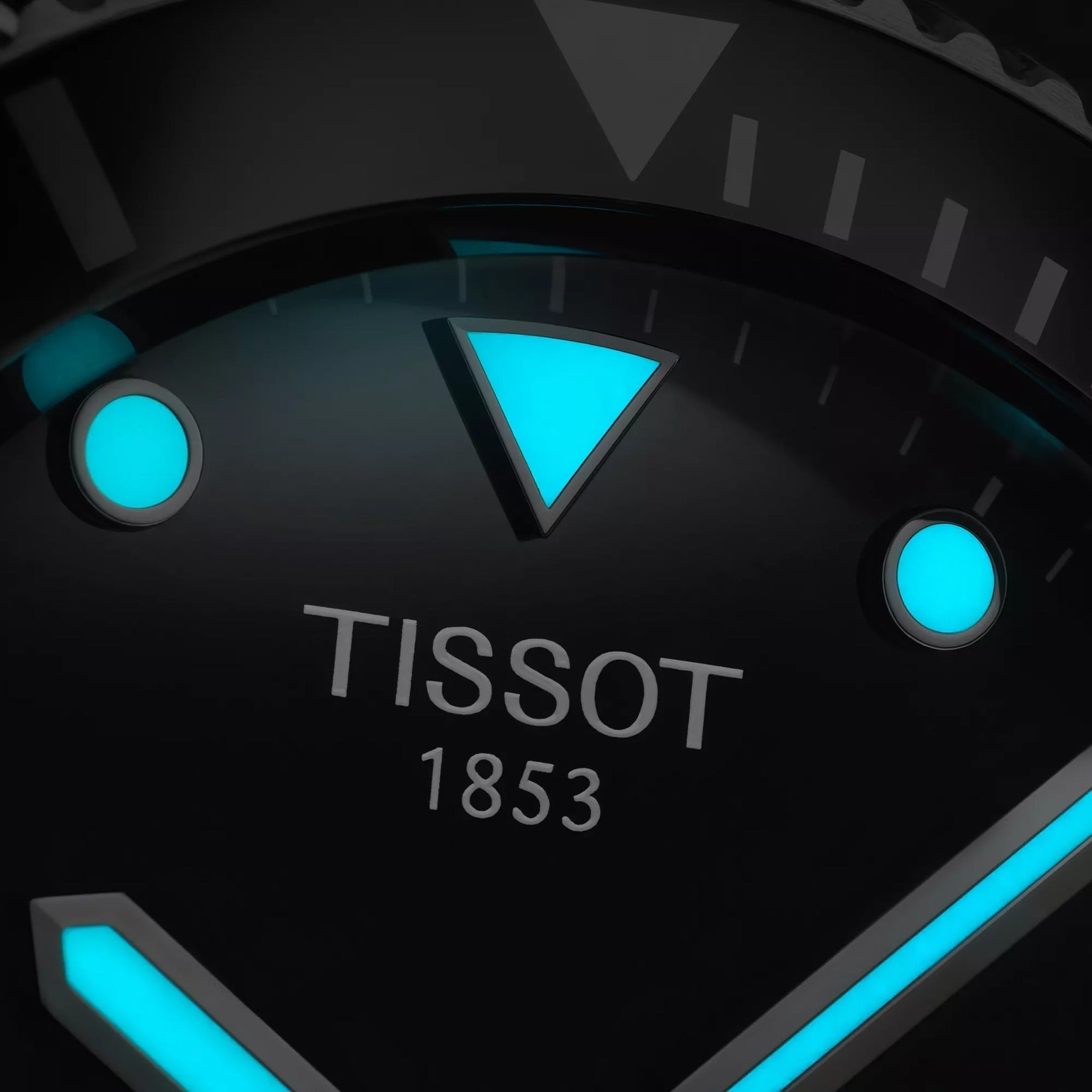T120.410.27.051.00 Reloj Tissot Seastar 1000 de hombre correa de silicona - Resina Negro