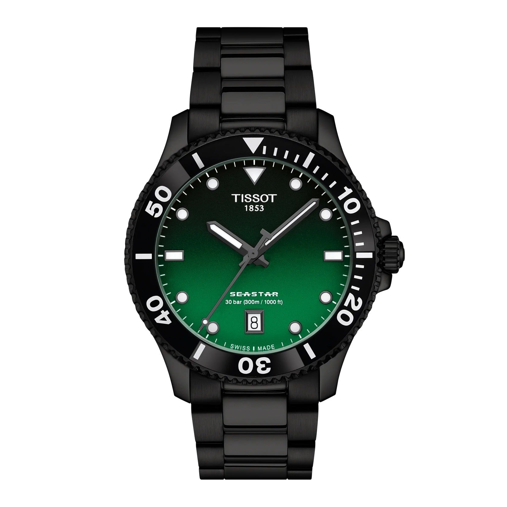 T120.410.33.091.00 Reloj Tissot  Seastar de hombre correa de metal - Acero Inoxidable Negro