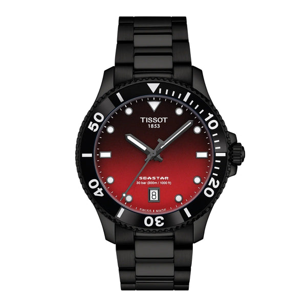 T120.410.33.421.00 Reloj Tissot Seastar de hombre correa de metal - Acero Inoxidable Negro