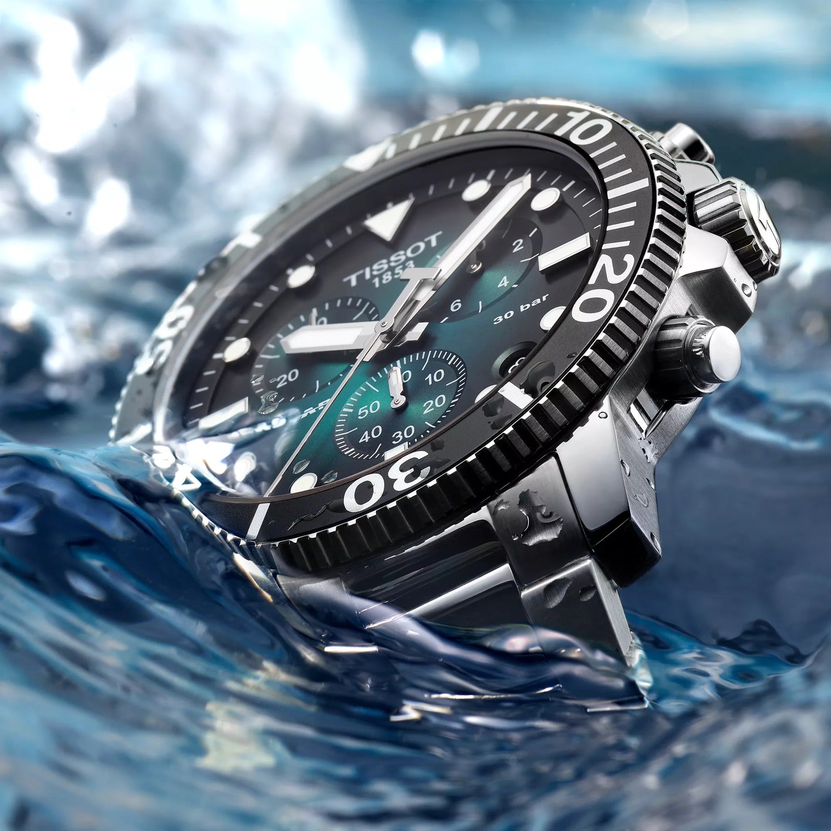 T120.417.11.091.01 Reloj Tissot Seastar de hombre correa de metal - Acero Inoxidable Plateado