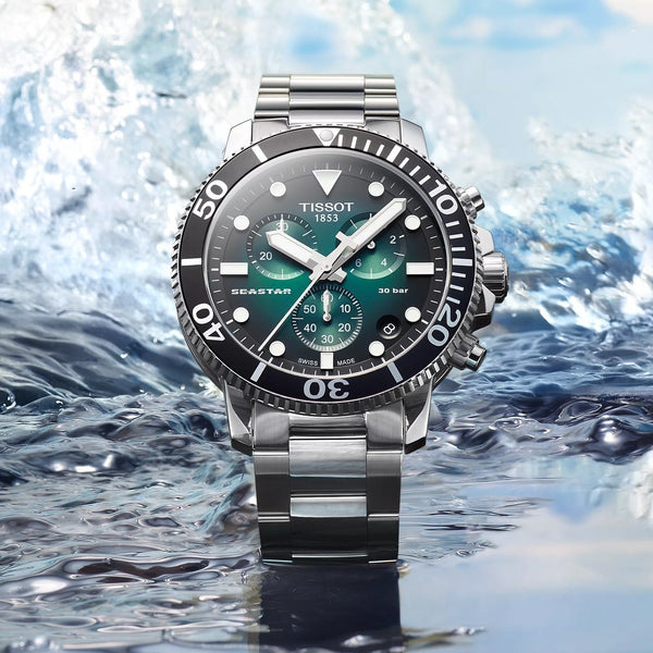T120.417.11.091.01 Reloj Tissot Seastar de hombre correa de metal - Acero Inoxidable Plateado