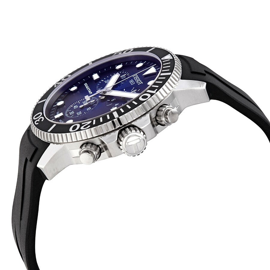T120.417.17.041.00 Tissot Seastar 1000 de hombre correa de caucho - Resina Negro