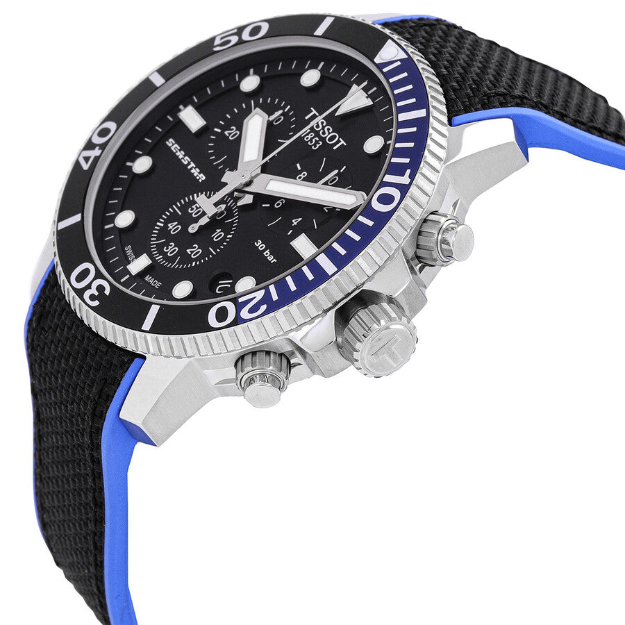 T120.417.17.051.03 Reloj Tissot Seastar de hombre correa de tela - Tela Negro