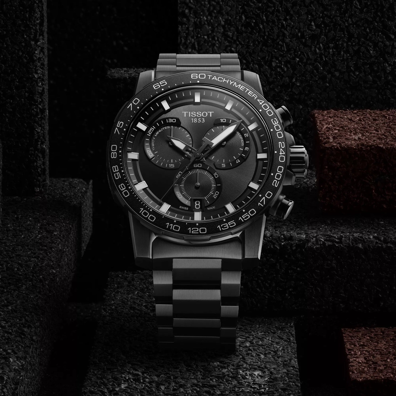 T125.617.33.051.00 Reloj Tissot Supersport de hombre correa de metal - Acero Inoxidable Negro