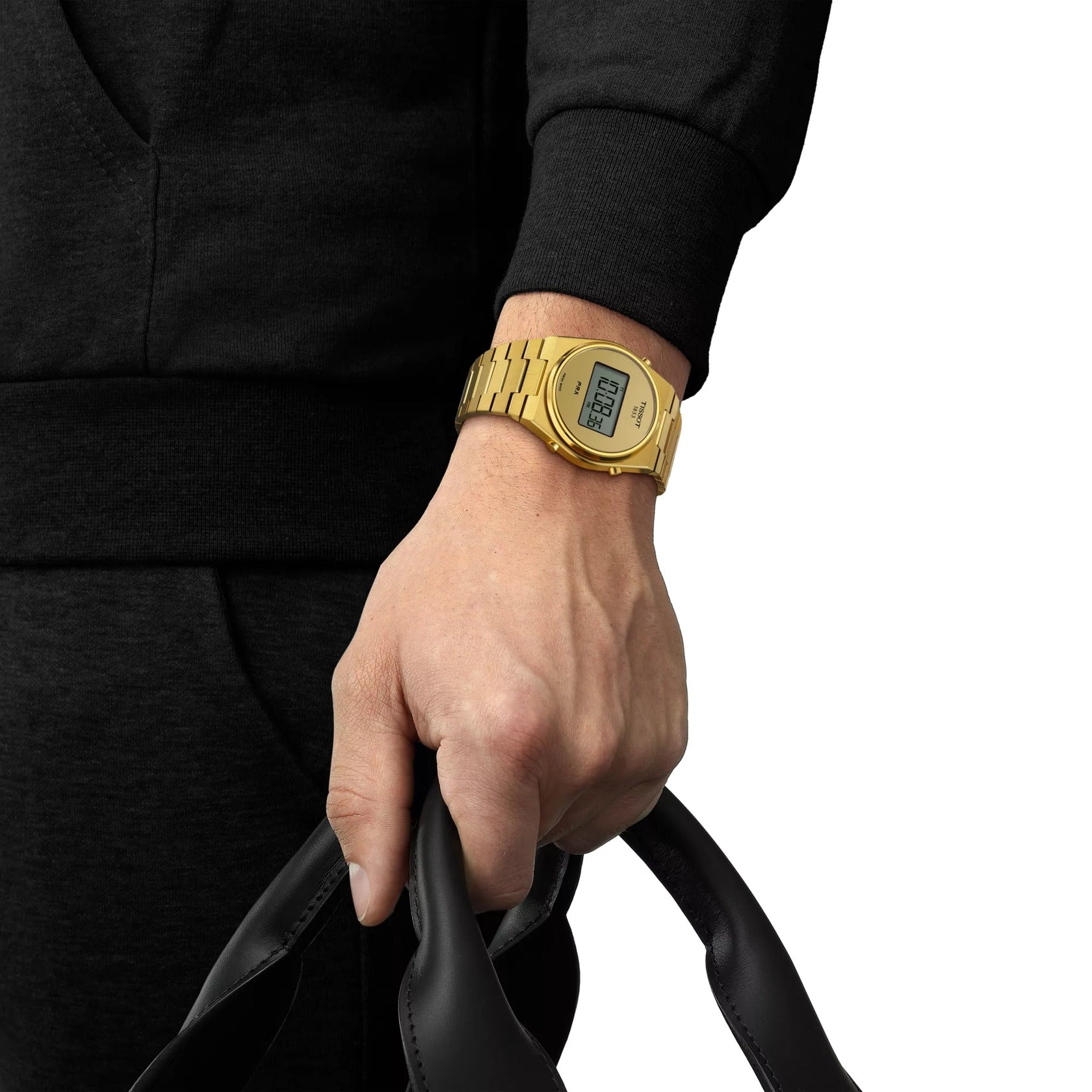 T137.463.33.020.00 Reloj Tissot PRX de hombre correa de metal digital - Acero Inoxidable Dorado
