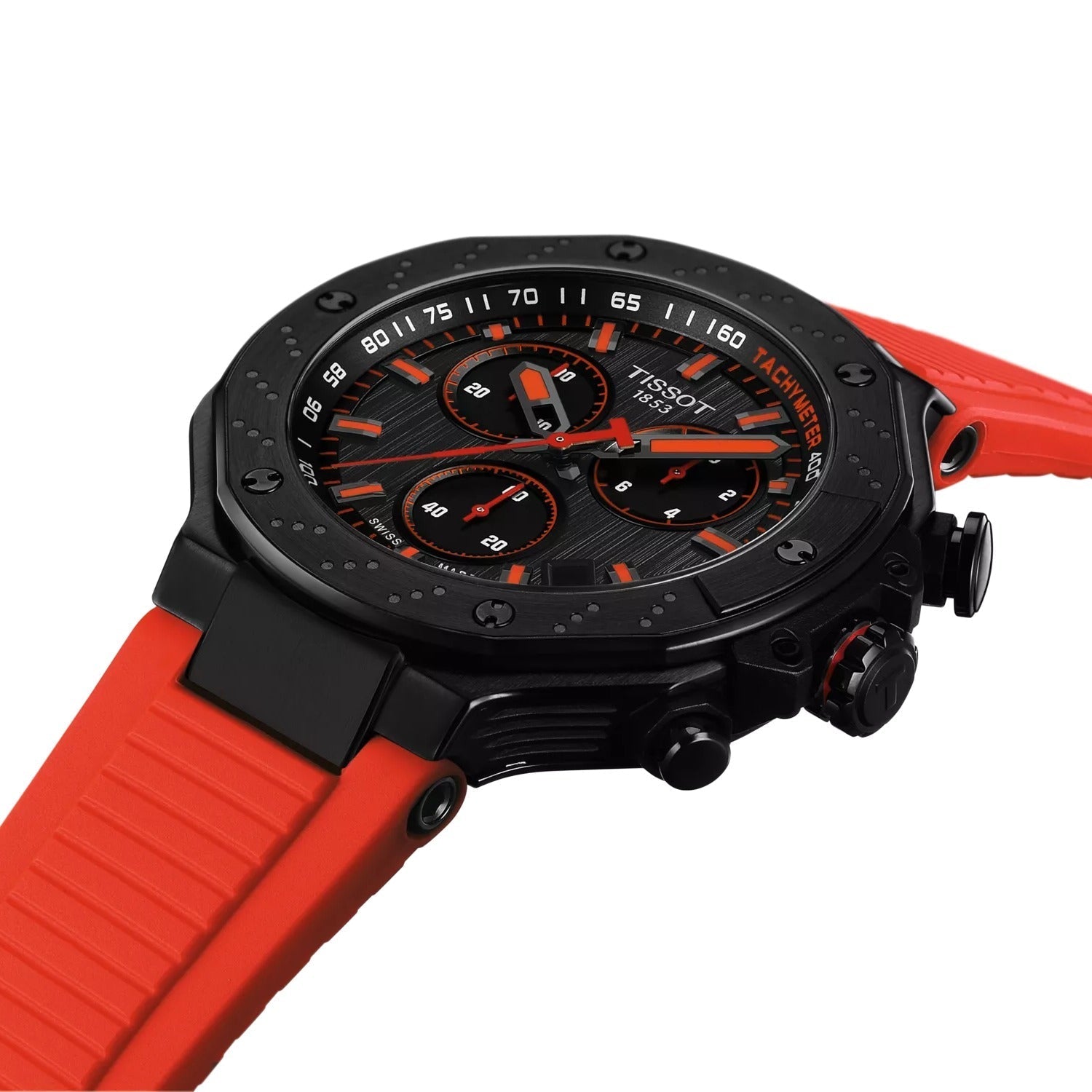 T141.417.37.061.01 Reloj Tissot T-Race de hombre correa de silicona - Resina Rojo