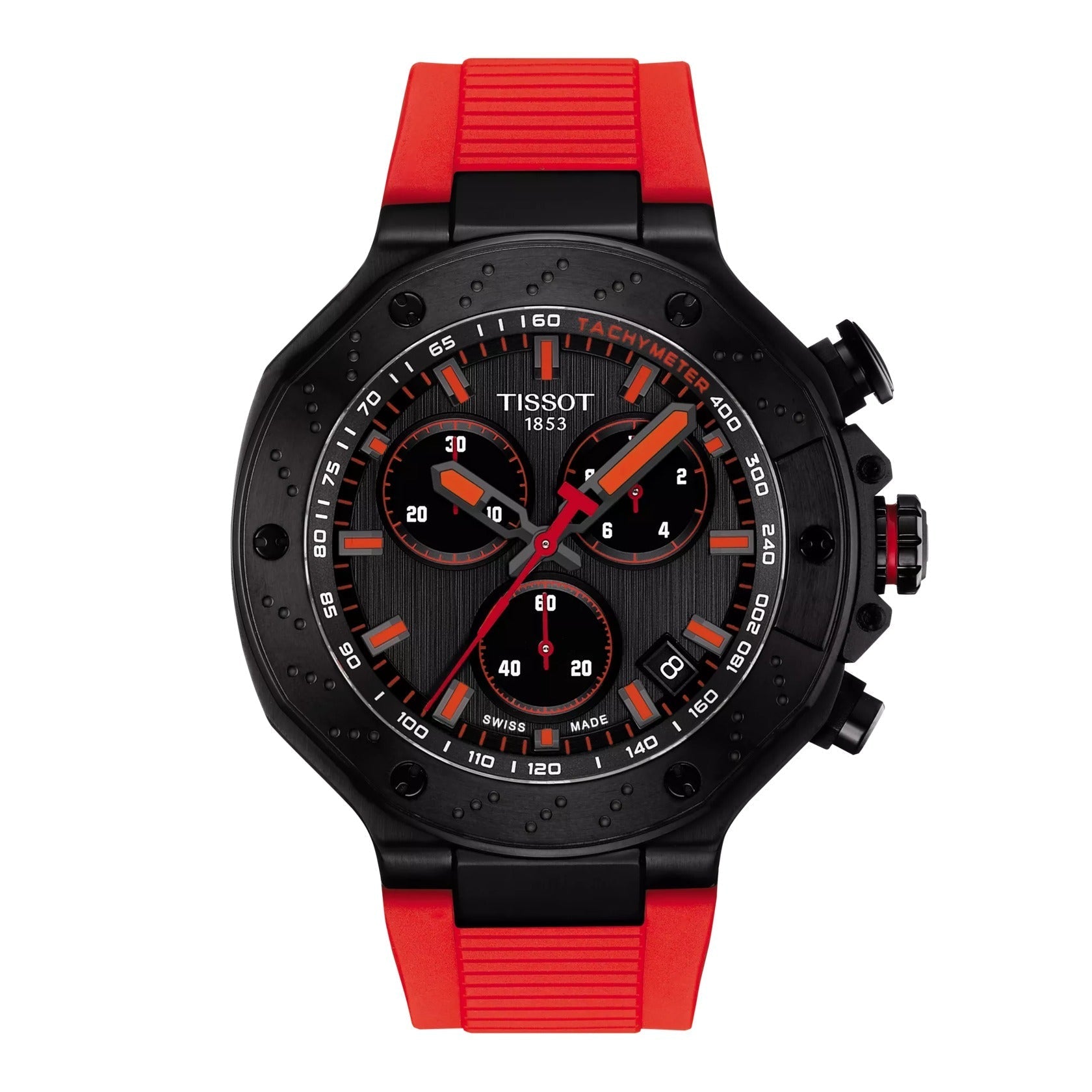 T141.417.37.061.01 Reloj Tissot T-Race de hombre correa de silicona - Resina Rojo