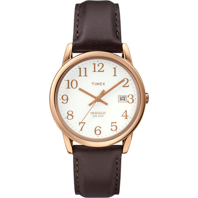 T2P563 Reloj Timex Easy Reader de hombre banda de piel marrón