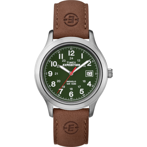 T40051 Reloj Timex Expedition Metal para Hombre 39 mm - Cuero Marrón