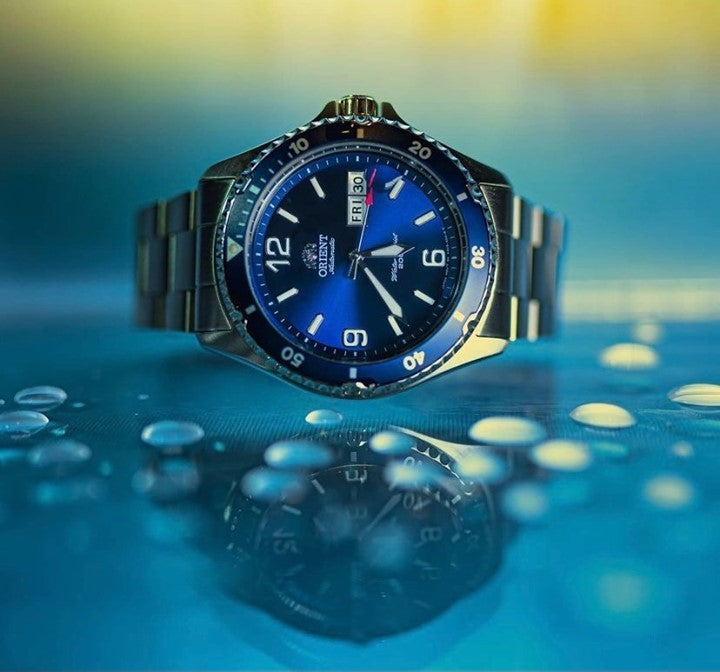 TAA02002D Reloj Orient Kamasu Hombre Correa Acero Azul