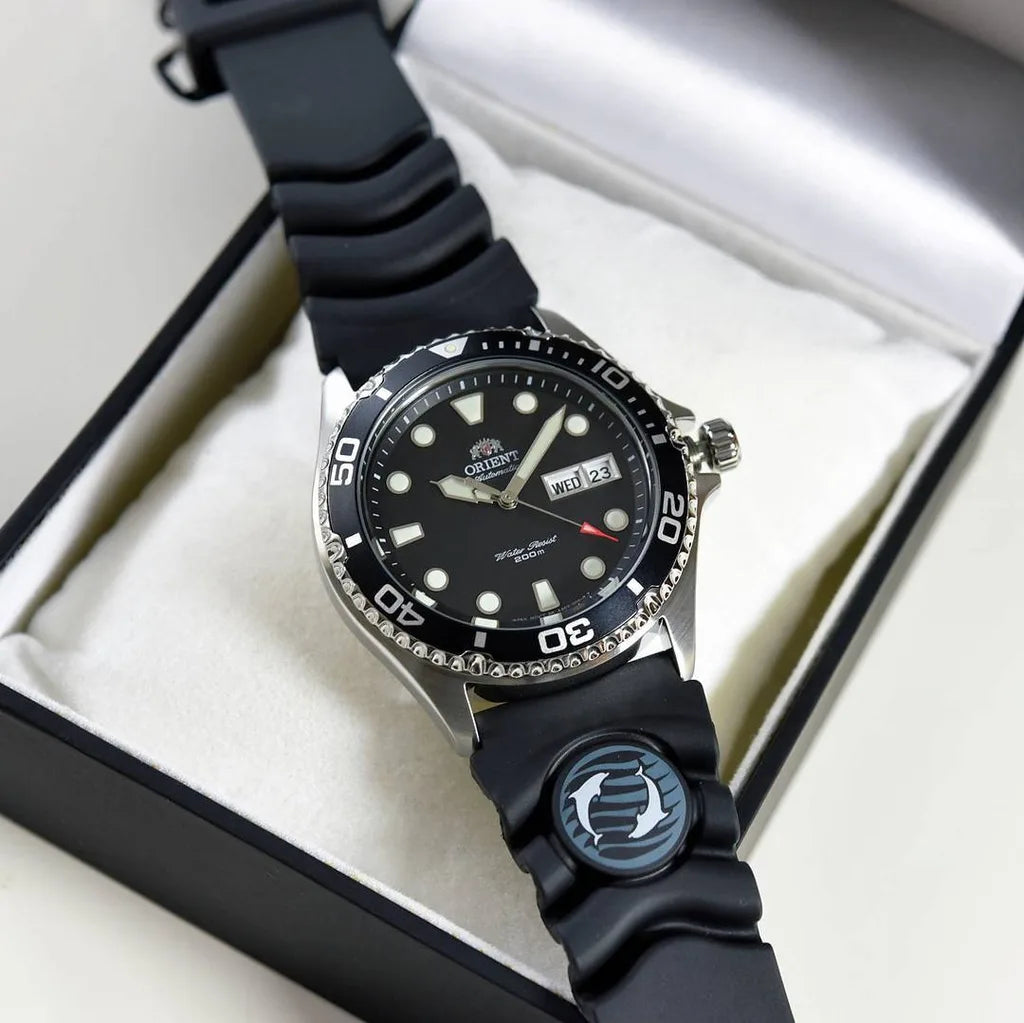 TAA02007B Reloj Orient Diver Automático Hombre Caucho Negro