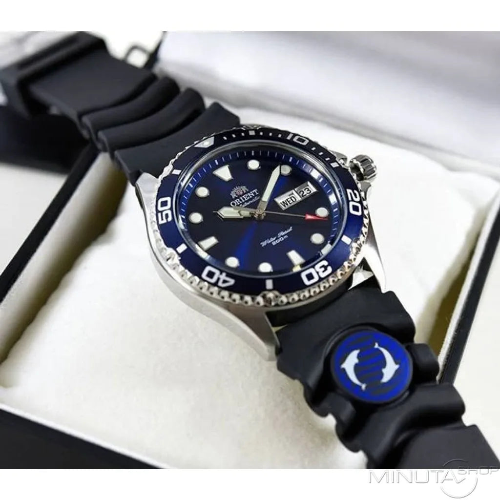 TAA02008D Reloj Orient Ray Hombre Correa Caucho Azul