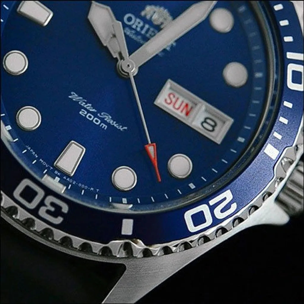 TAA02008D Reloj Orient Ray Hombre Correa Caucho Azul