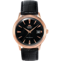 TAC00001B Reloj Orient Bambino Hombre Oro Rosa Piel Negra
