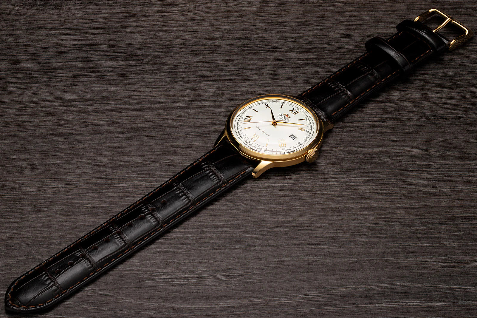 TAC00007W Reloj Orient Bambino Hombre Correa Cuero Dorado