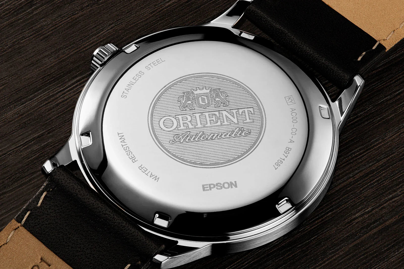 TAC0000CA Reloj Orient Bambino Hombre Cuero Negro Esfera