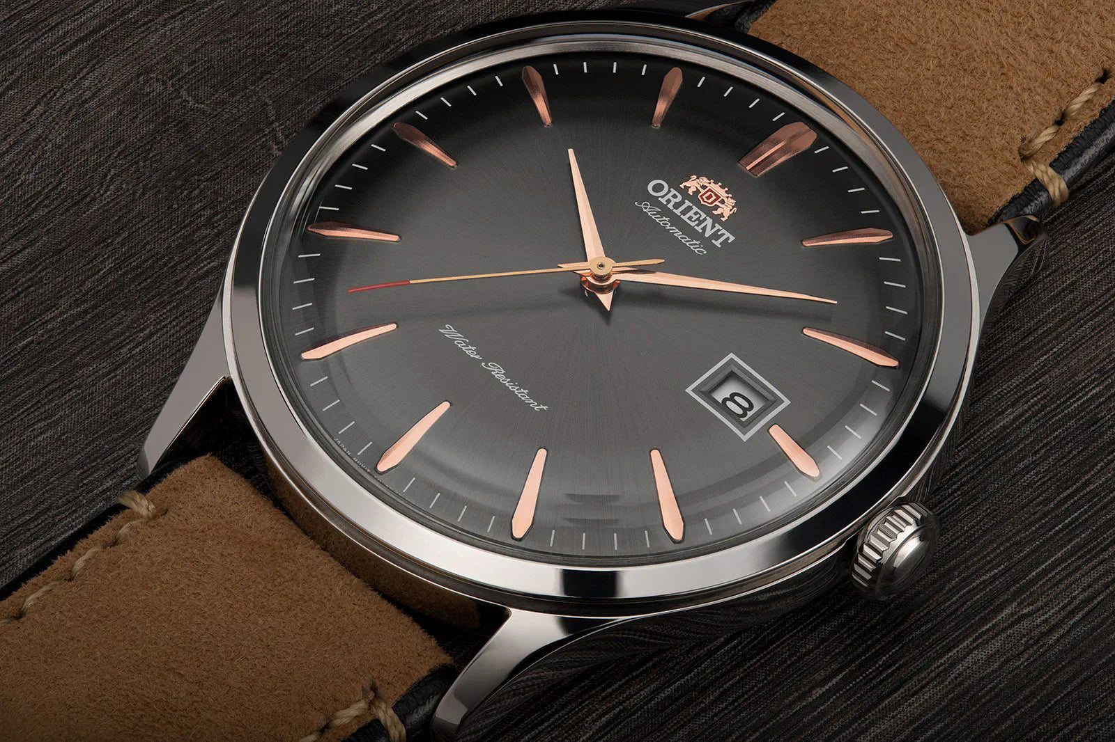 TAC08003A Reloj Orient Bambino Hombre Correa Cuero Gris