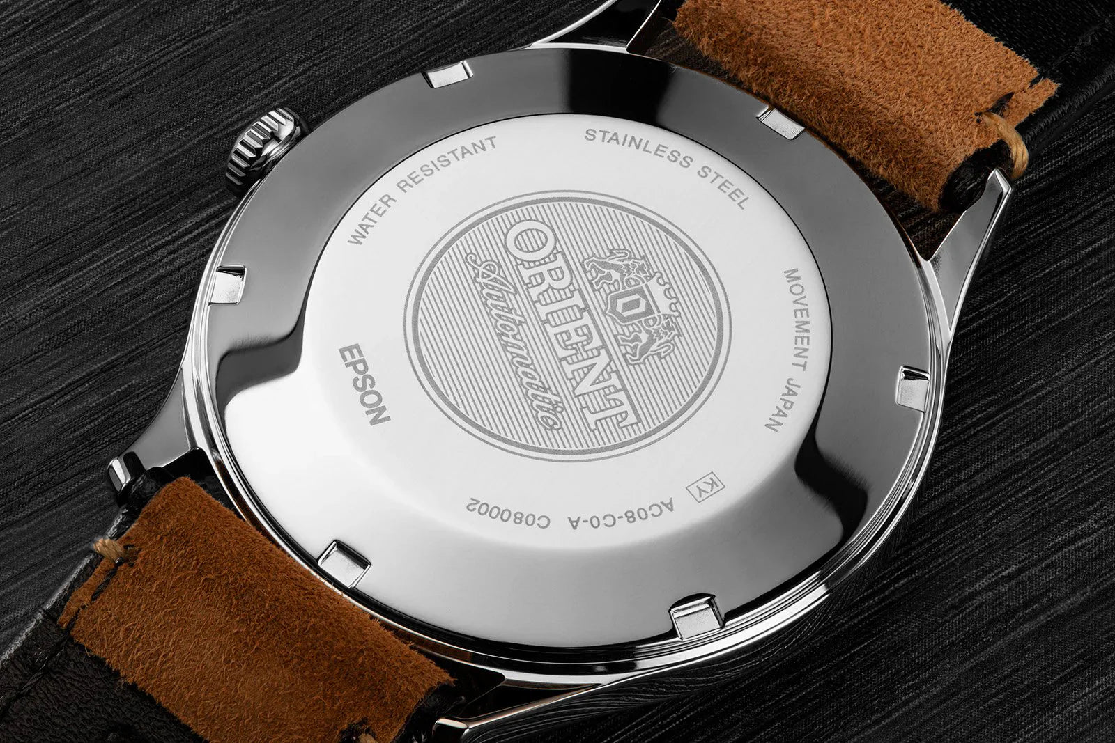 TAC08003A Reloj Orient Bambino Hombre Correa Cuero Gris