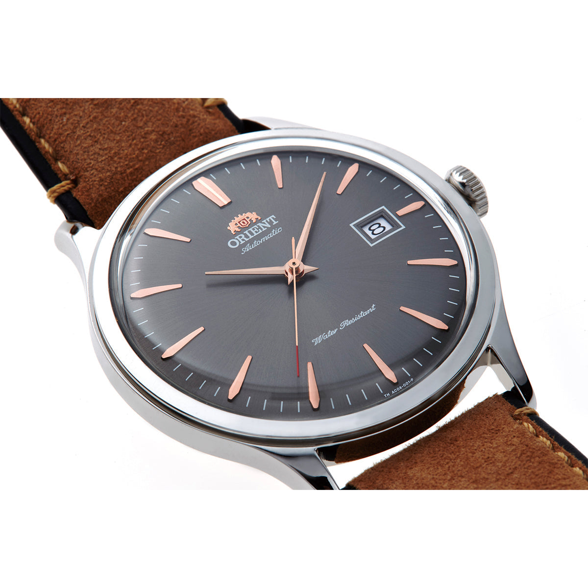 TAC08003A Reloj Orient Bambino Hombre Correa Cuero Gris