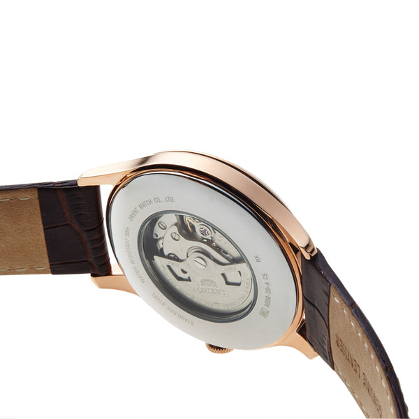 TAG00001T Reloj Orient Classic Hombre Rose Gold Cuero Marrón