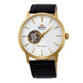 TAG02003W Reloj Orient Open Heart Hombre Correa Cuero Negro