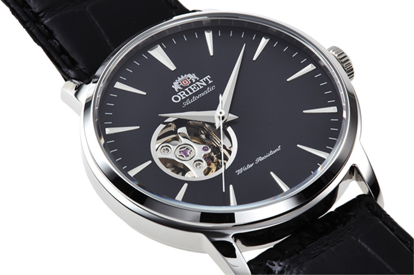 TAG02004B Reloj Orient Esteem Automático Open Heart Hombre Cuero