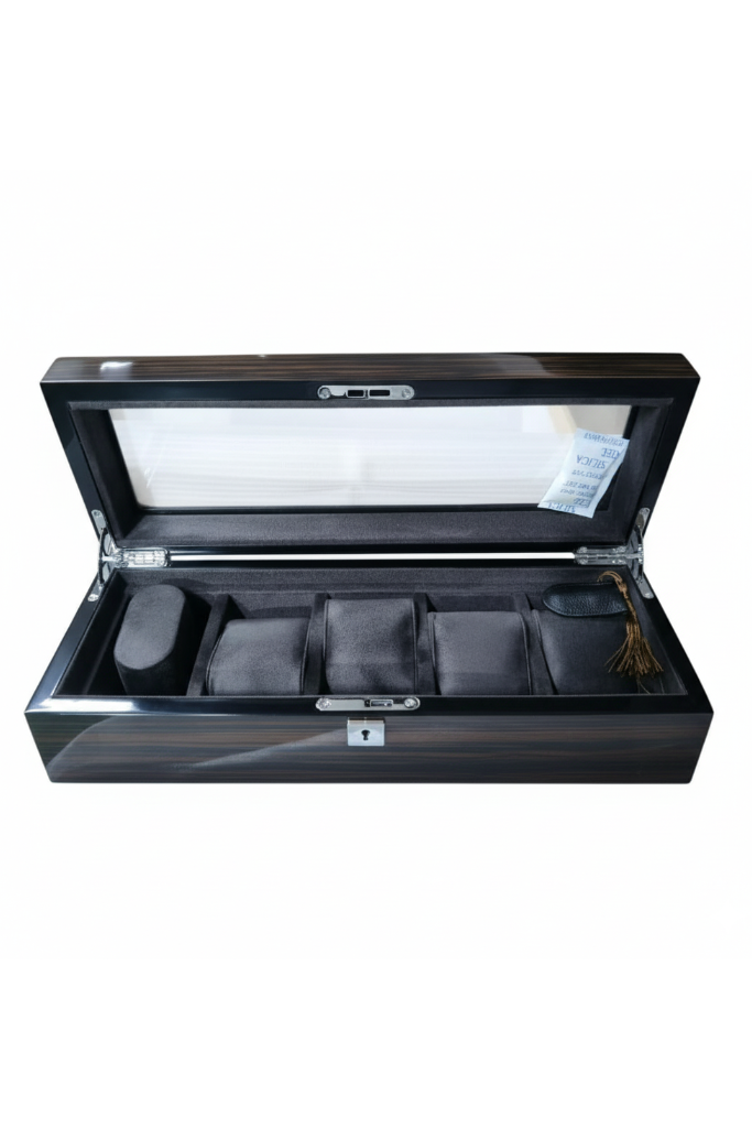 TC-004 Caja de relojes para almacenamiento de madera 6 espacios