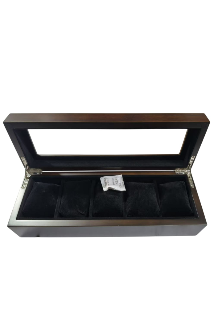 TC-006 Caja Tancy para 5 Relojes Madera Color Café